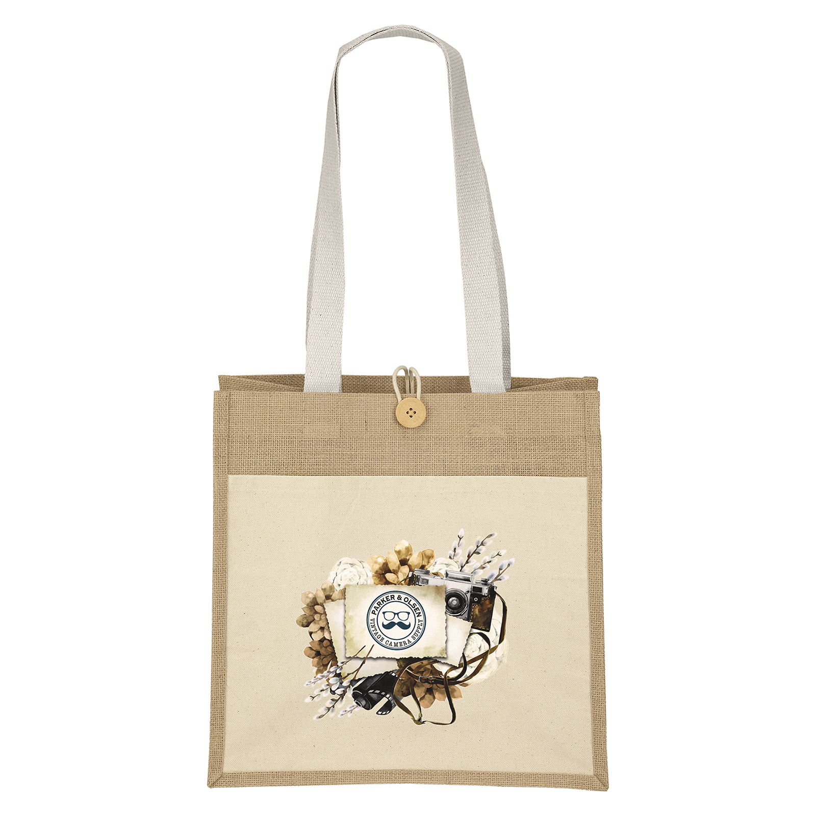 Izzy™- Jute Tote - ColorVista 1