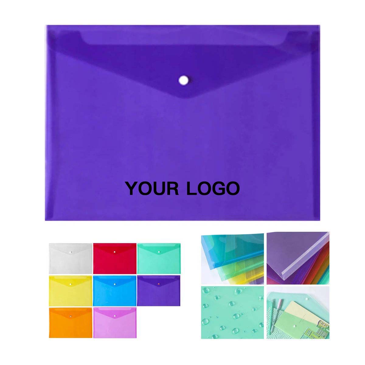 Clear PP File Folder with Snap Closure Durable 3