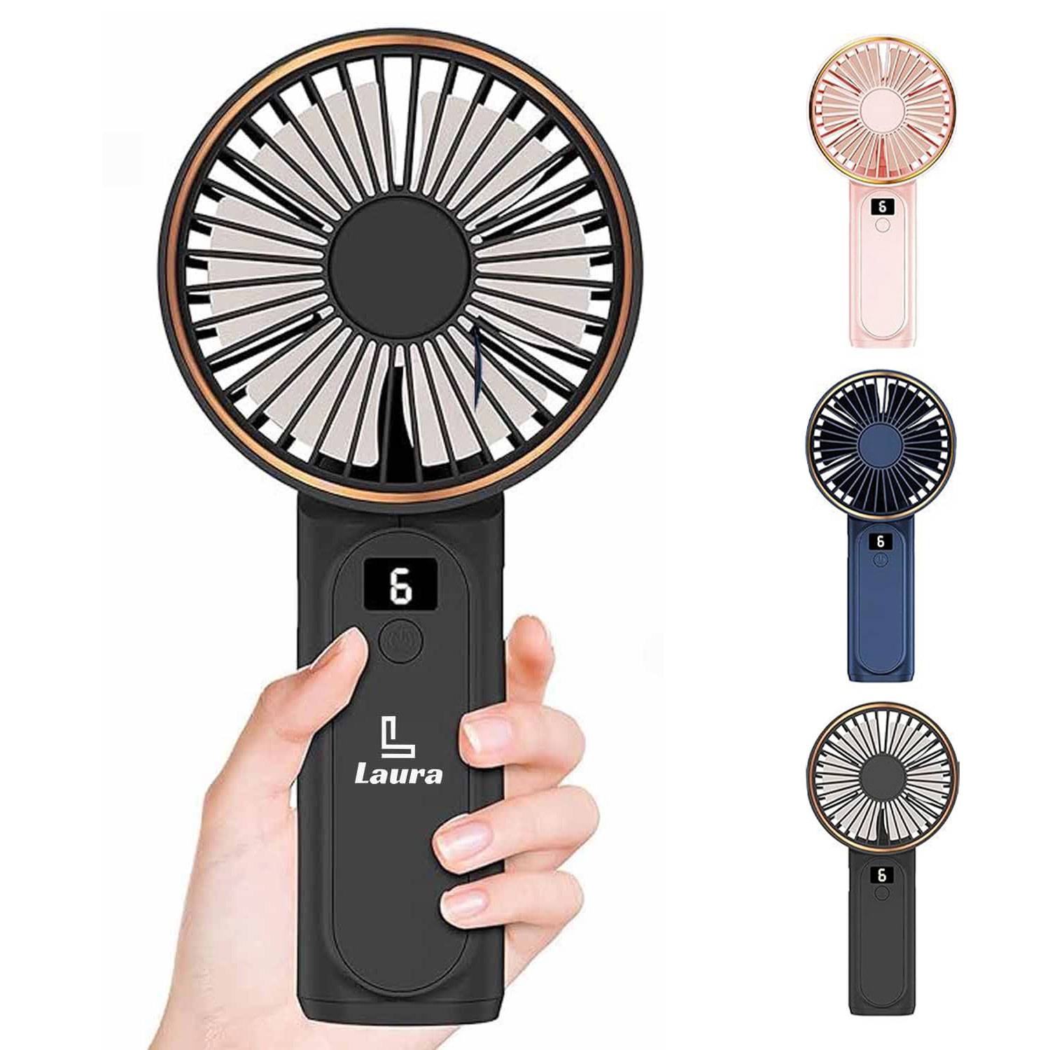 Halterneck hand-held folding small fan 2