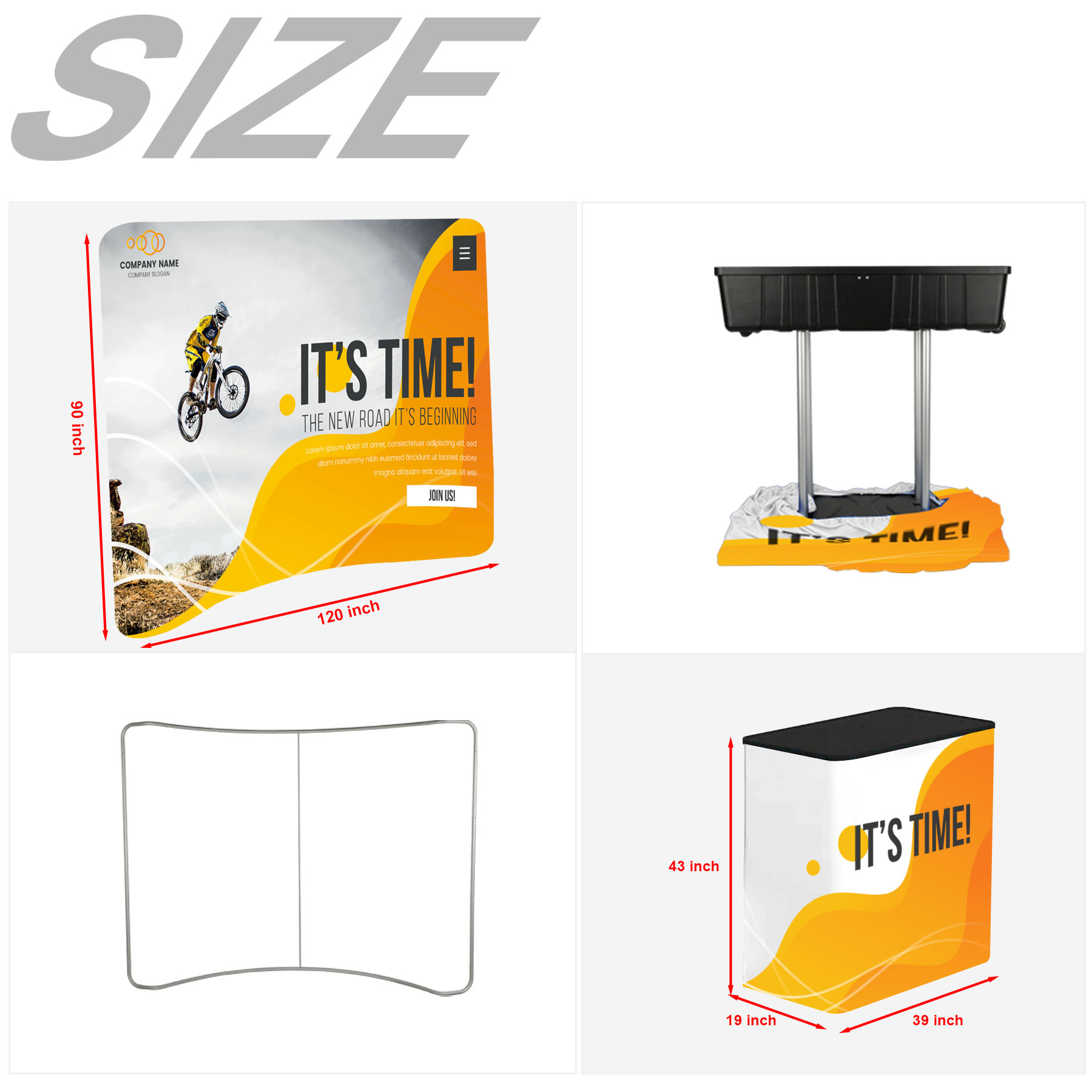 10 Ft Trade Show Display Kit - Curved Back Wall 5
