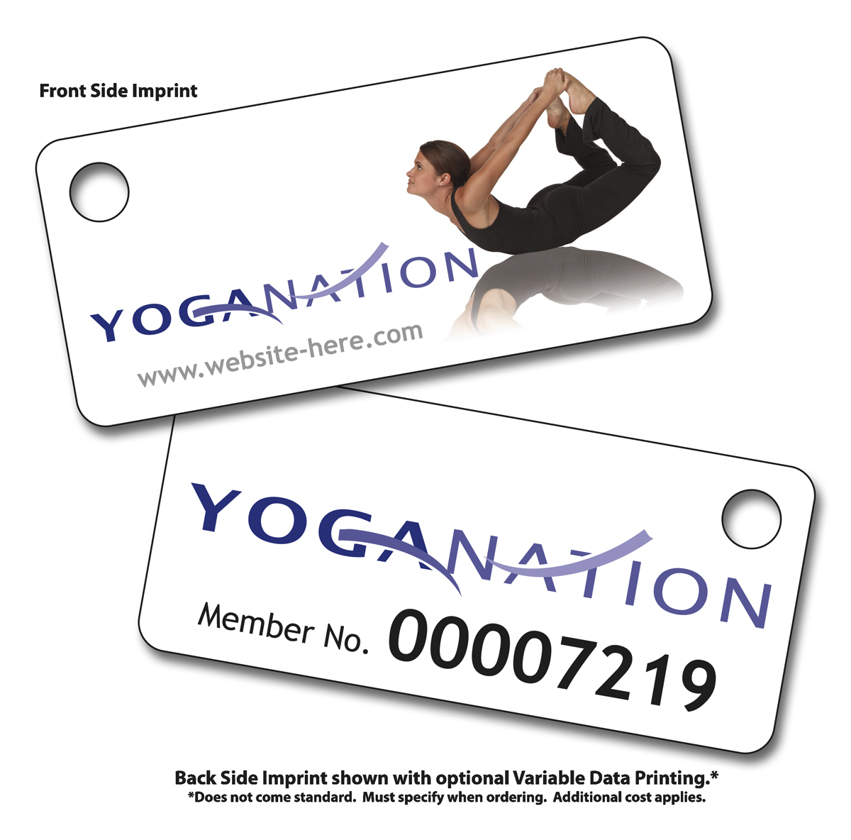 Plastic Key Tag - UV Coated (1Side) 2.75x1.25 (.25 Inch Diameter Hole Punch) 2