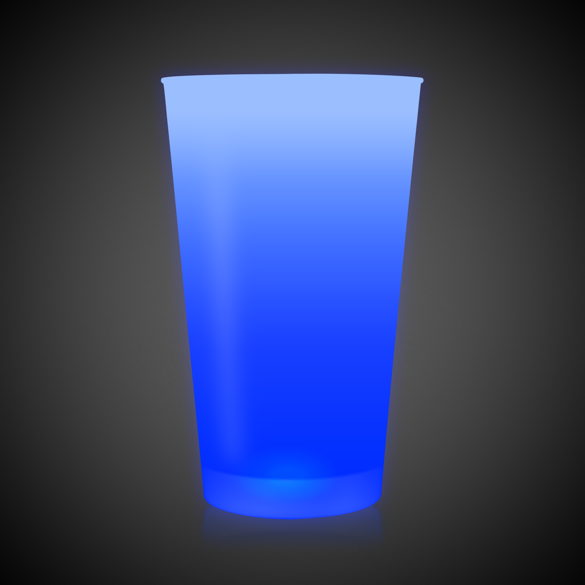 Blue LED Light Up Glow Neon Look 16 oz Drinking Pint Glass 10