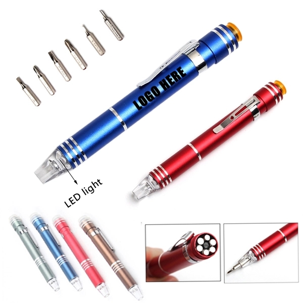 Aluminum Multi-Tool Pocket Screwdriver Flashlight 1