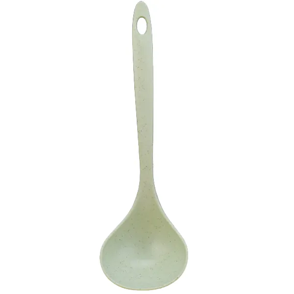 Eco-Friendly Wheat Straw Long-Handle Hanging Soup Ladle 6
