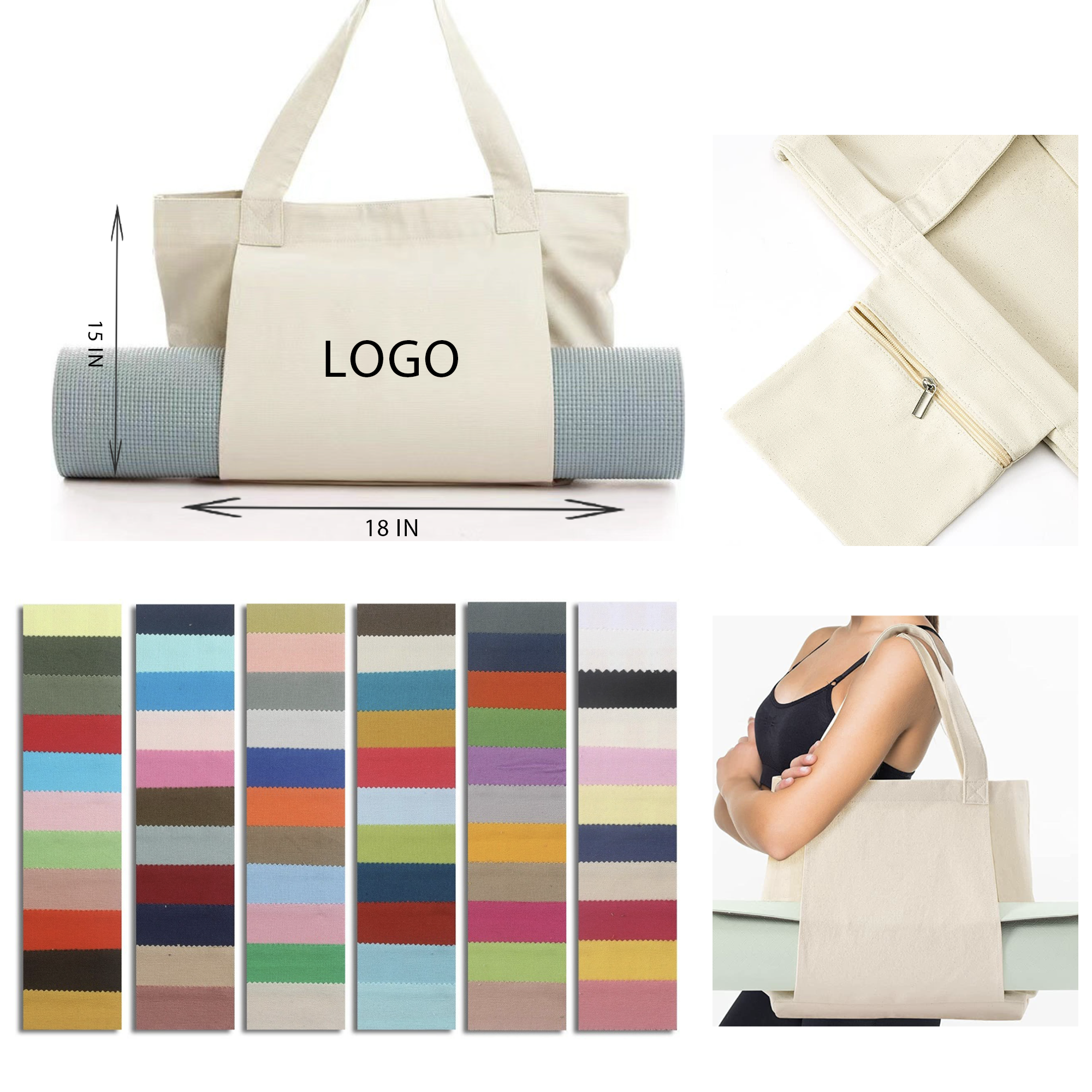 MOQ 10 PCS Stylish Yoga Mat Storage Bag 2