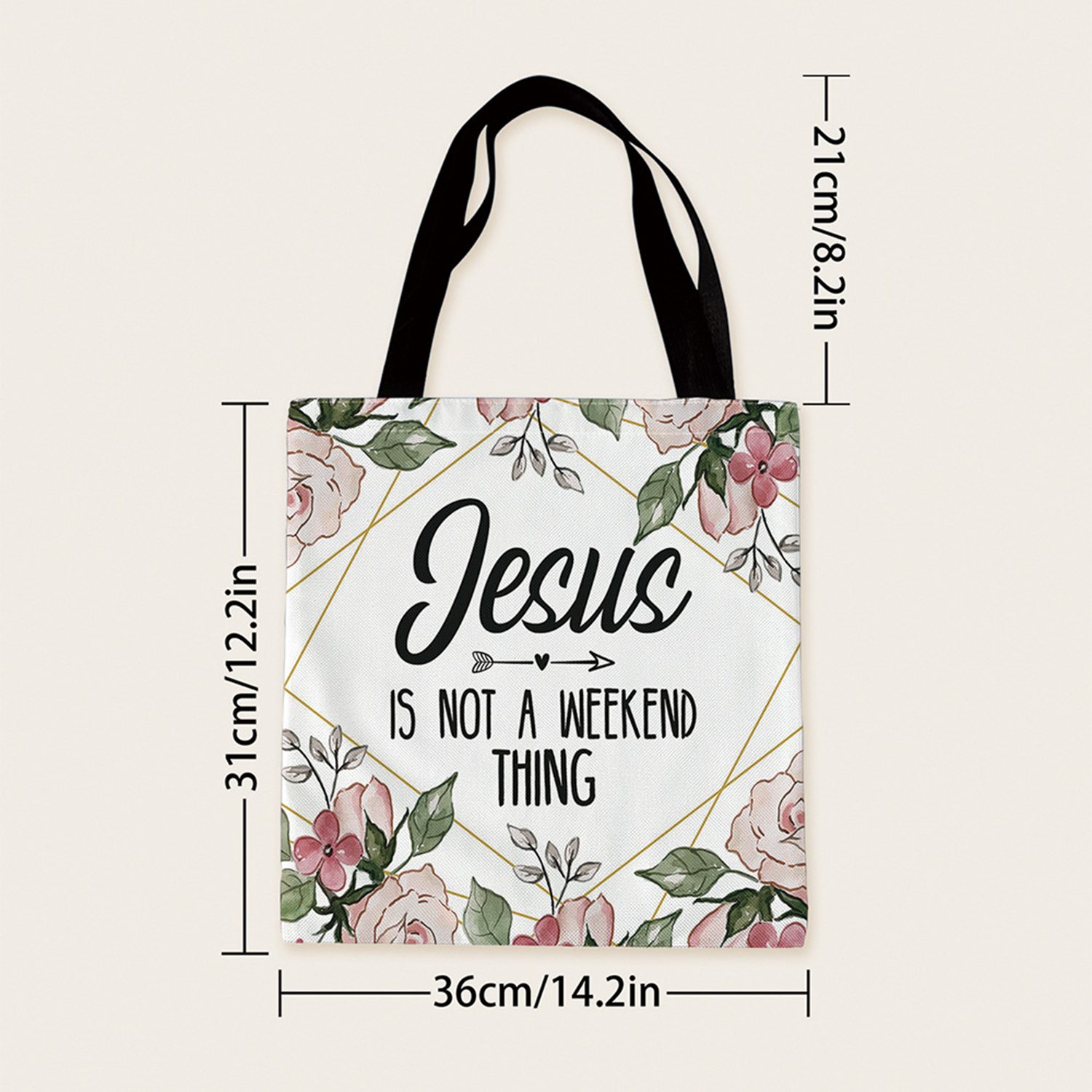Customizable Canvas Tote Bag, custom tote bag with logo imprint 3