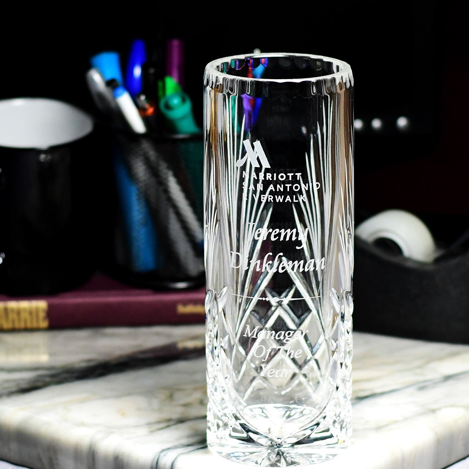 Crystal Cylinder Vase 4
