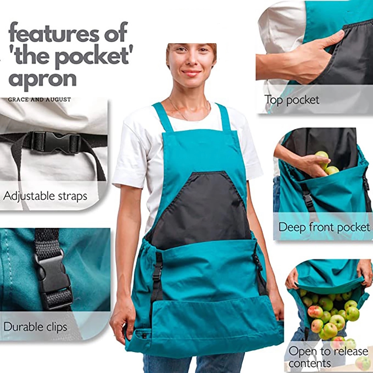 Gardening Apron with Pockets 2
