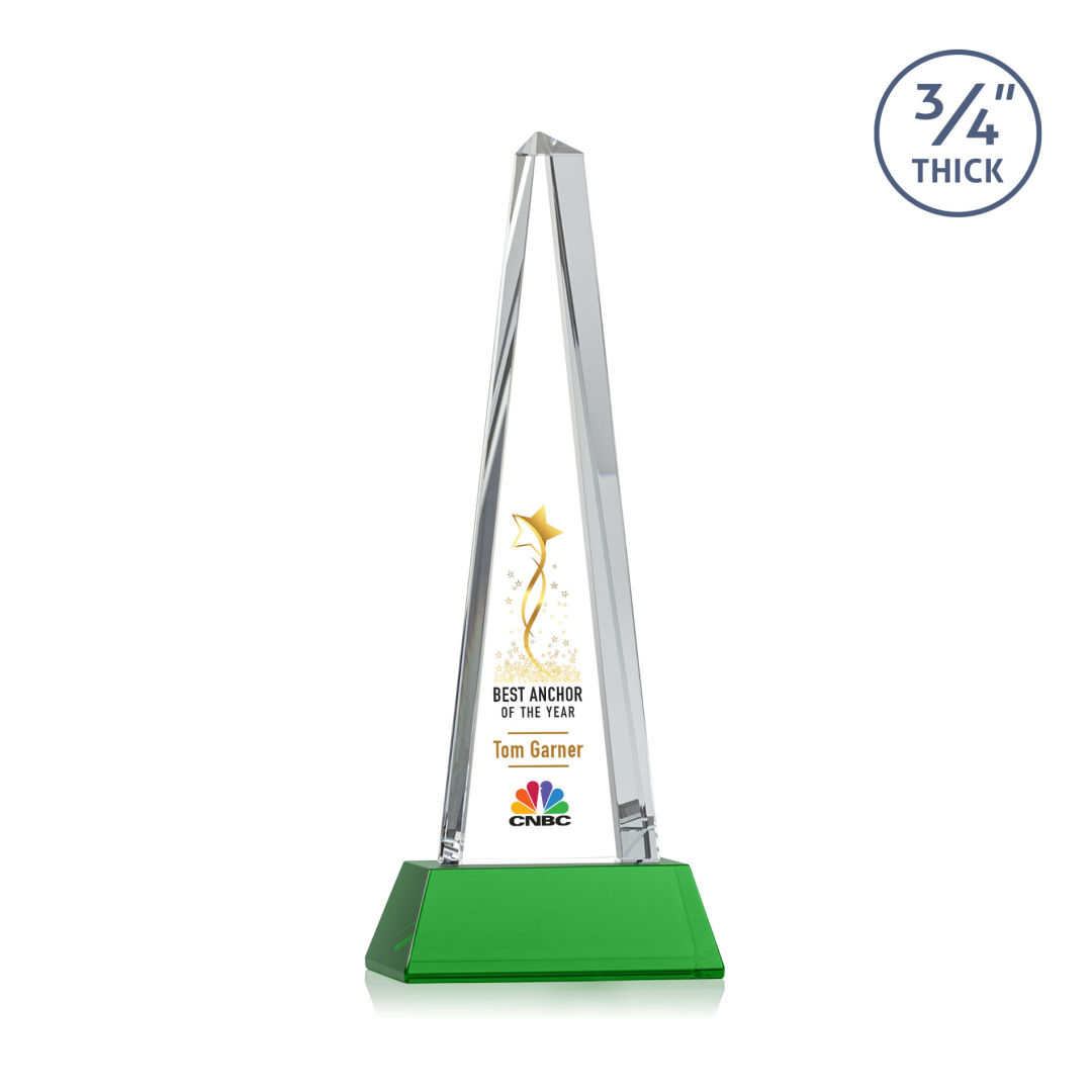 Majestic Tower VividPrint™ Award on Newhaven Base - Green 6