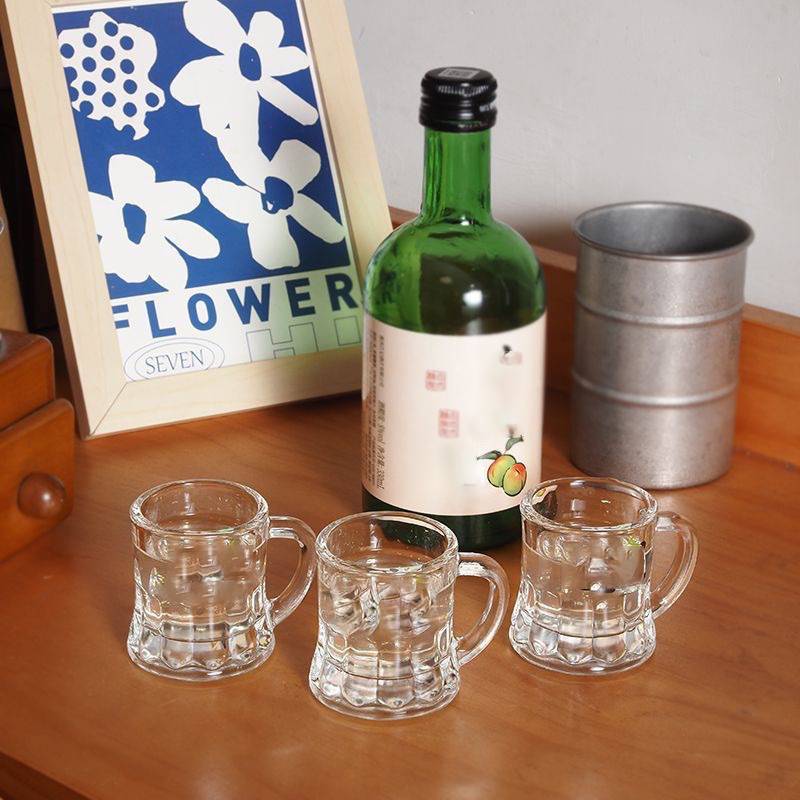 2oz Glass Beer Mug with Handle 5