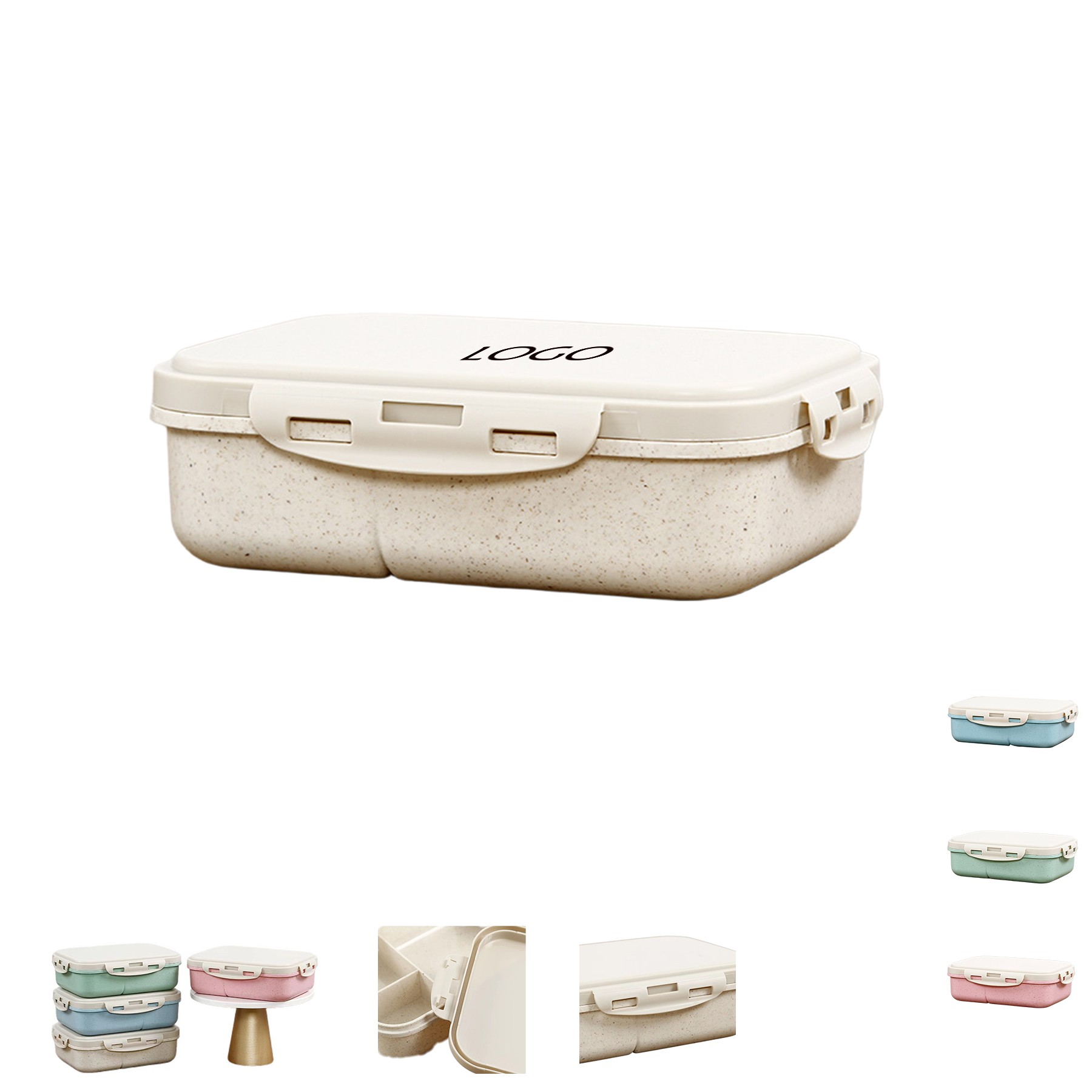 Wheat Straw Compartment Lunch Box
