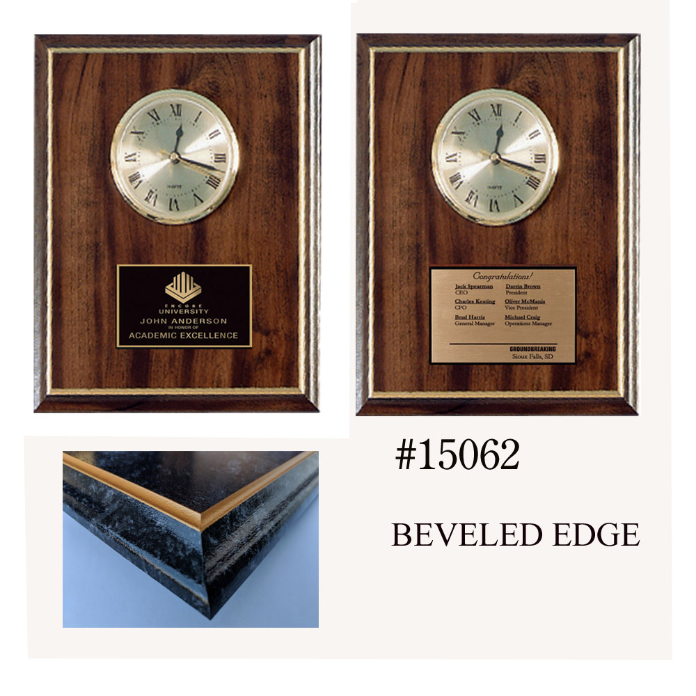 Cherry Finish Clock Plaque 2