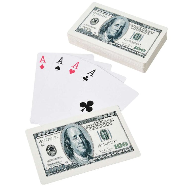 $100 Art Printed Playing Cards 2