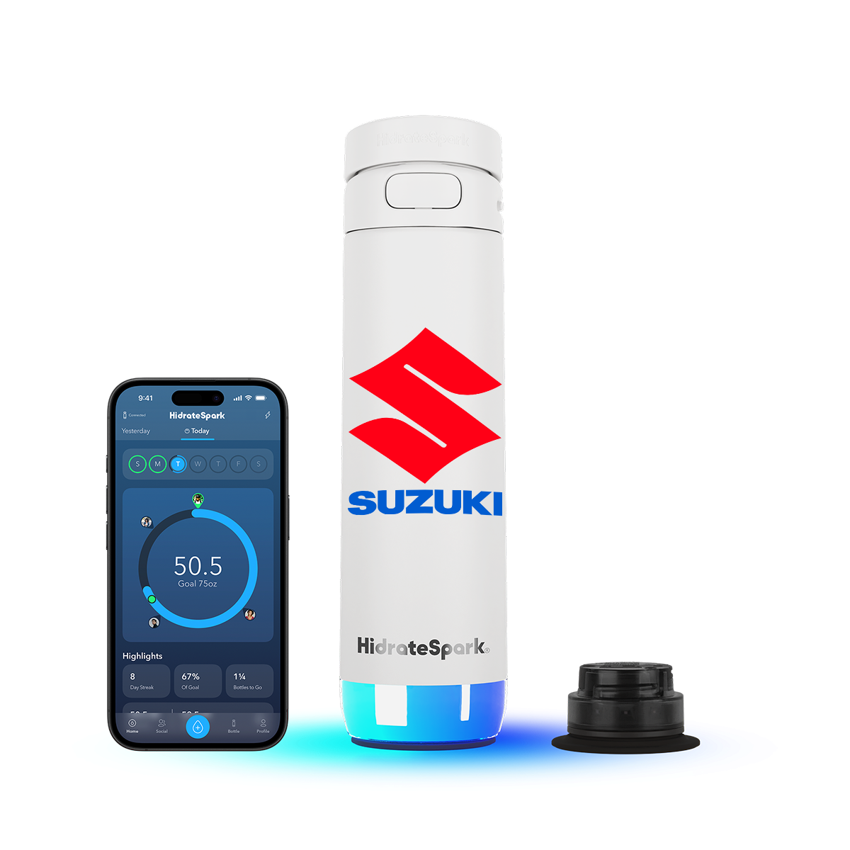 HidrateSpark® 21 oz. PRO 2 Bottle with Chug Lid, Full Color Digital 6