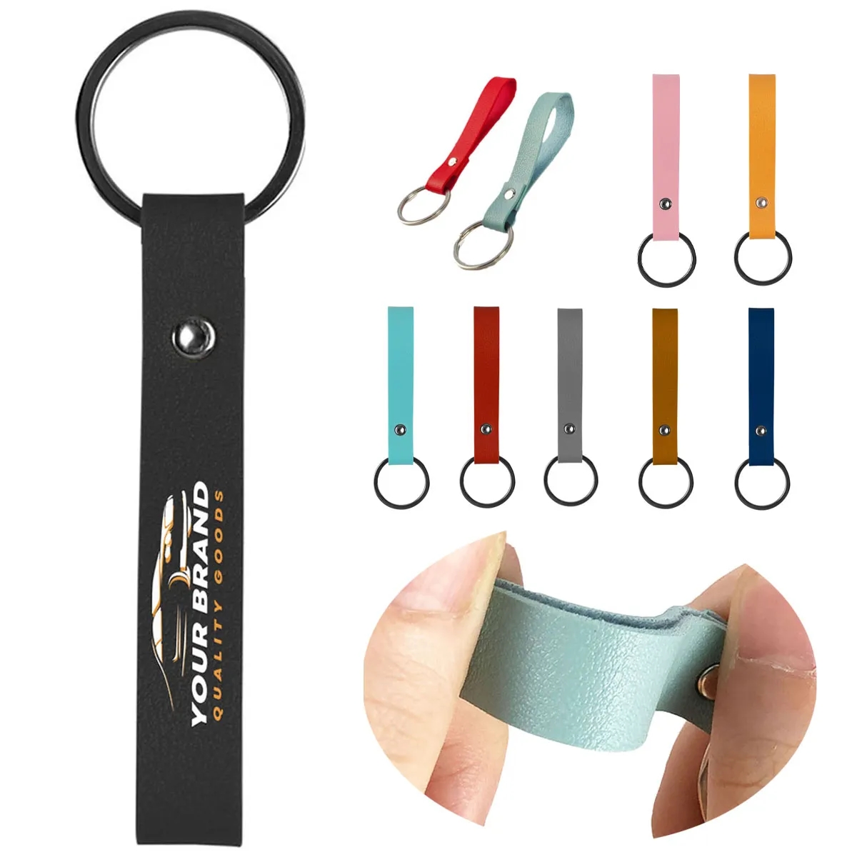 PU Leather Car Keychain Pendant Accessories 5
