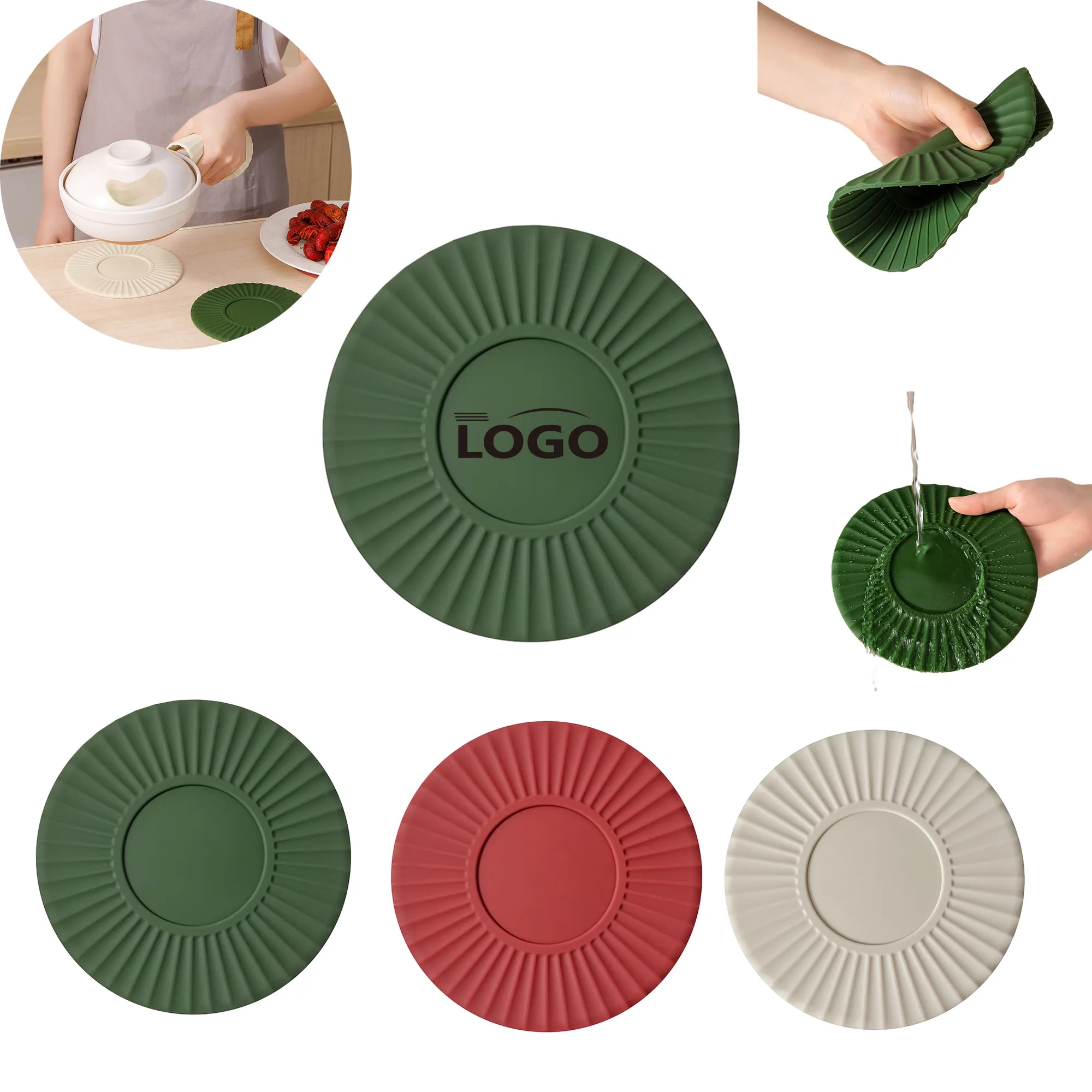 Food Grade Heat Resistant Silicone Non-Slip Coaster 8