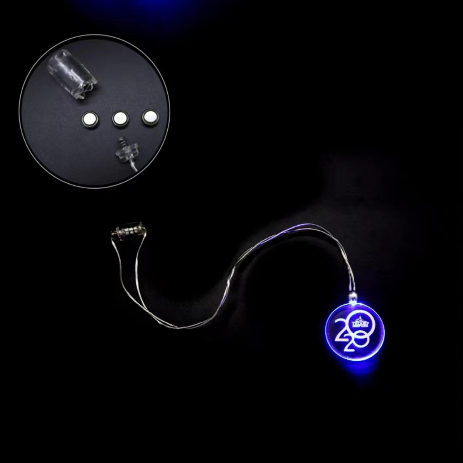 Party Toy Jewelry LED Purple Medallion Necklace 4