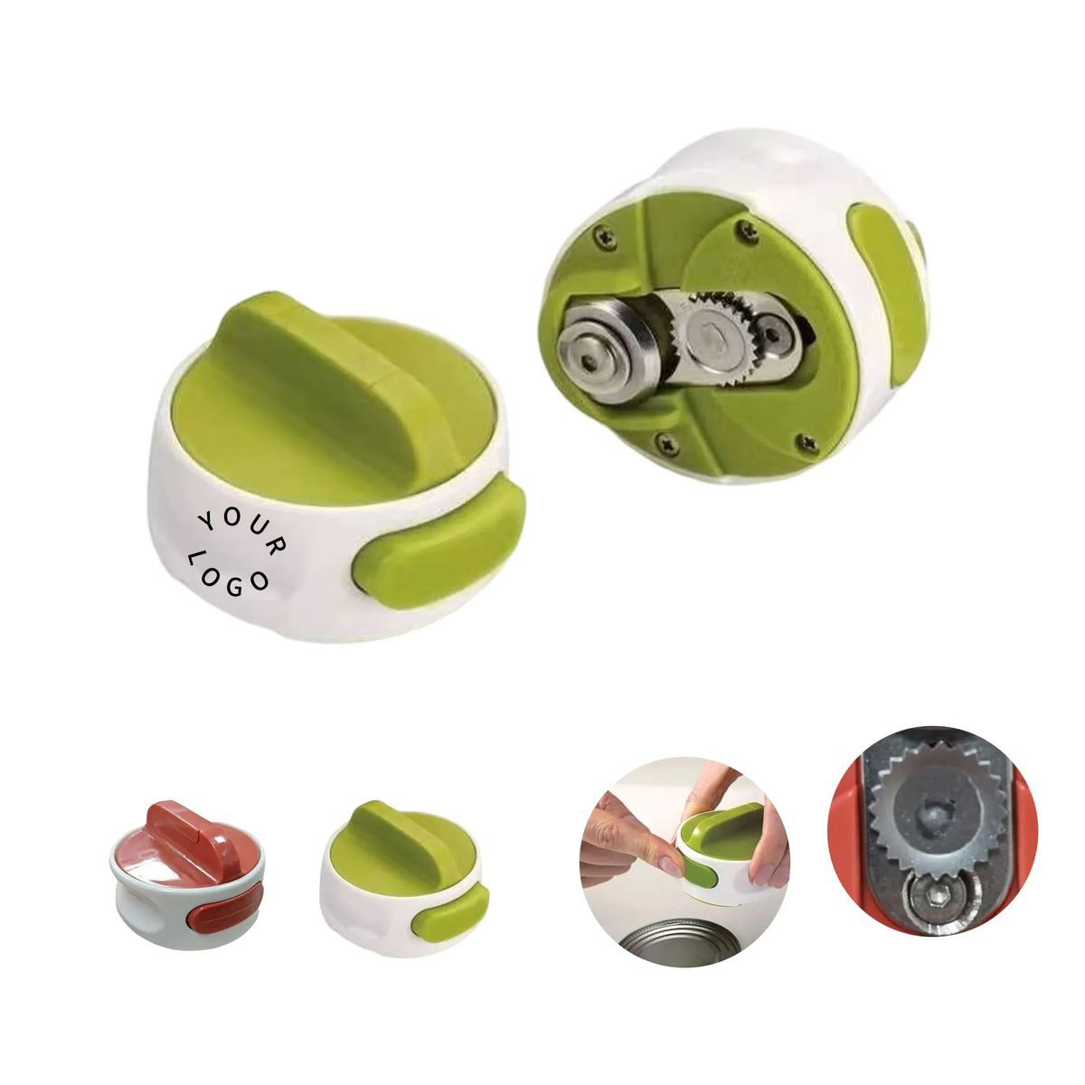 Compact ABS Can Opener with Sharp Stainless Steel Blade 2