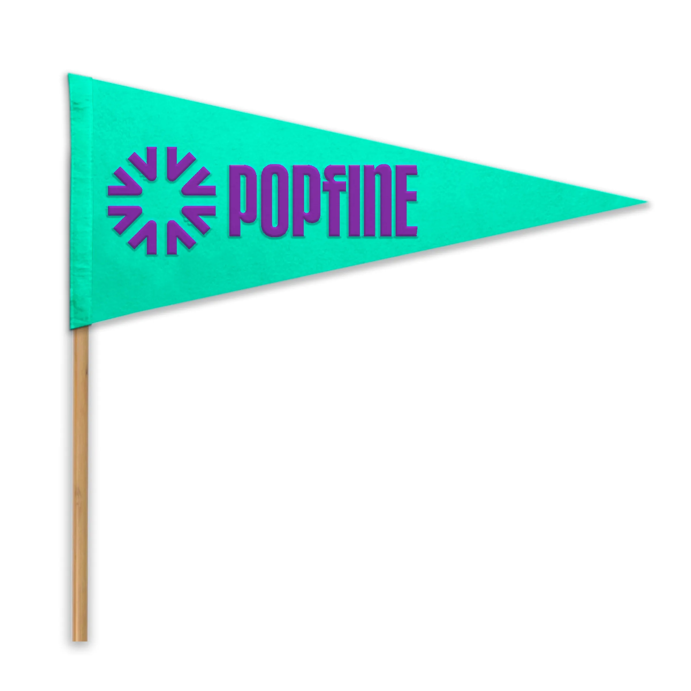 4" x 10" Acrylic Felt Pennant with Wood Pole - Silk Screen 2