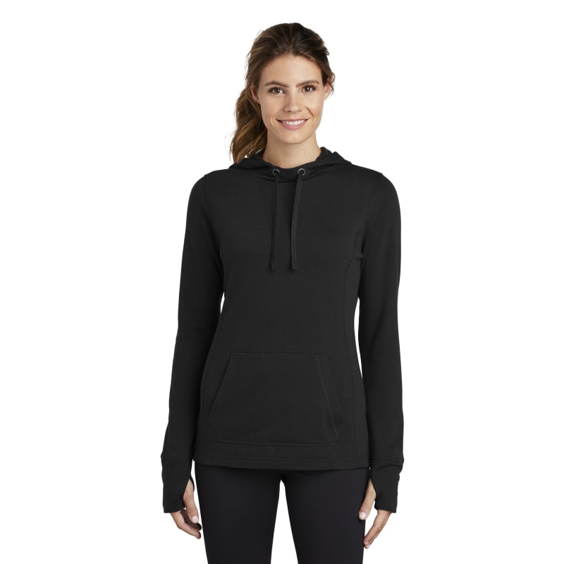 Sport-Tek Women's PosiCharge Tri-Blend Wicking Fleece Hooded Pullover. 19