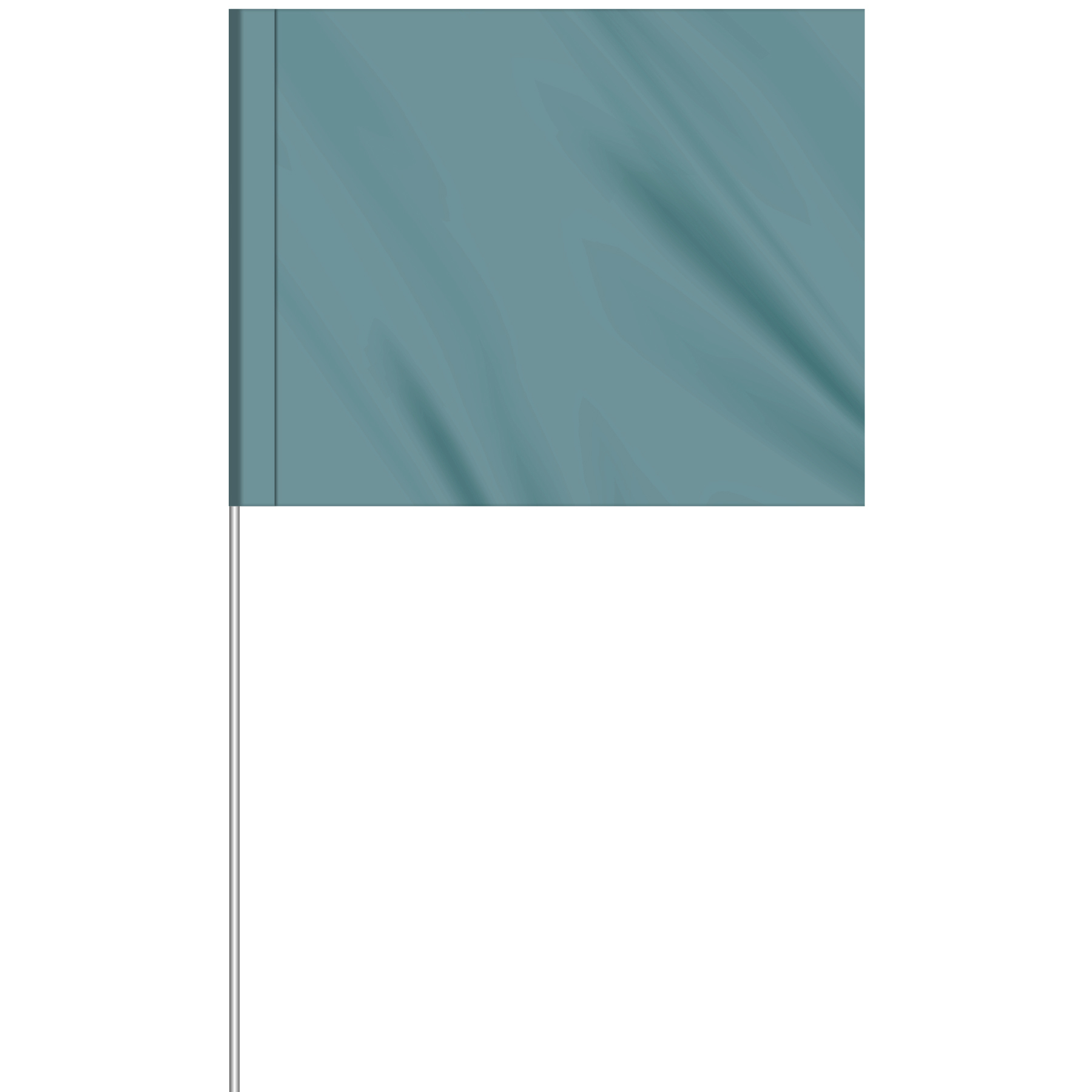 1-Color 4" x 5" Custom Vinyl Marking Flag w/ 18" Fiberglass Staff 25