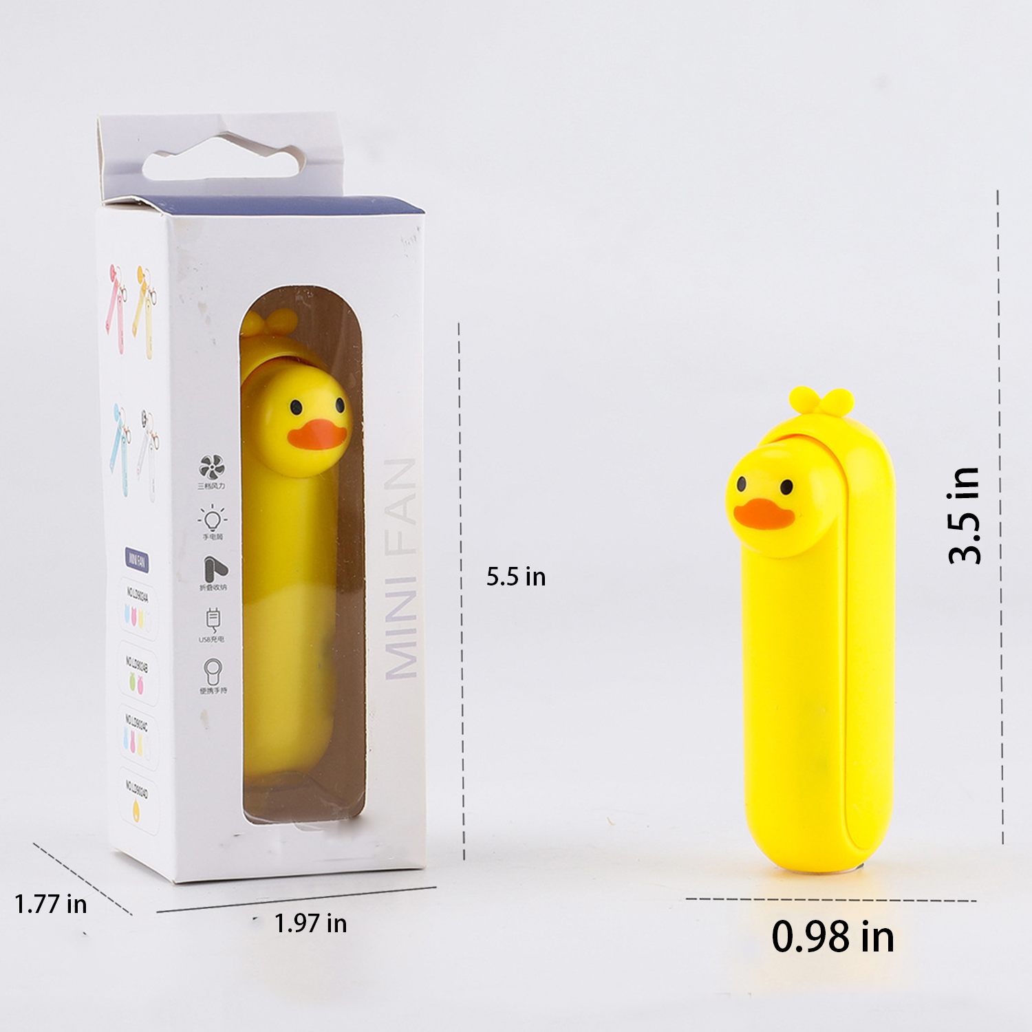 Cute little yellow duck portable fan 4