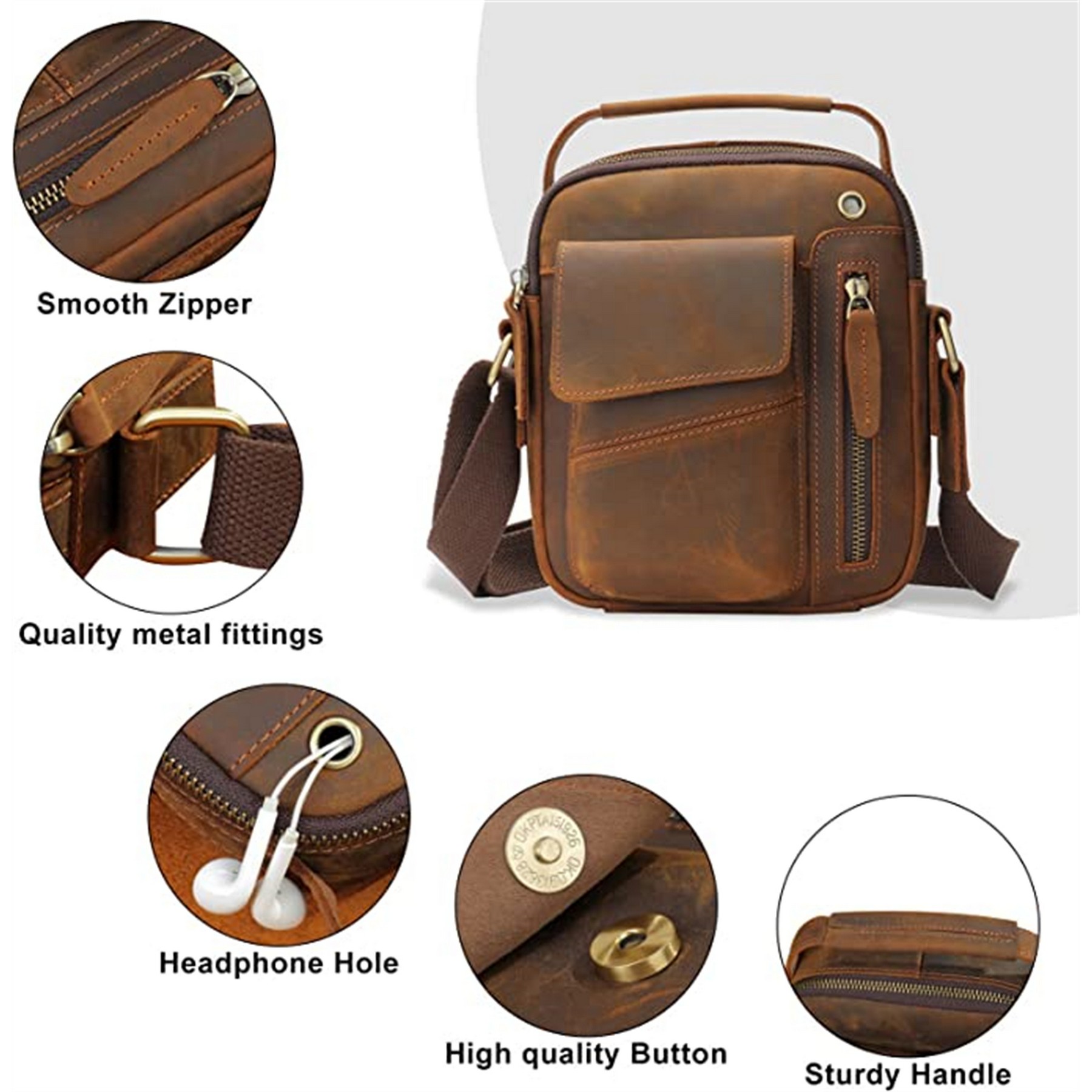 Genuine Leather Messenger Bag 5