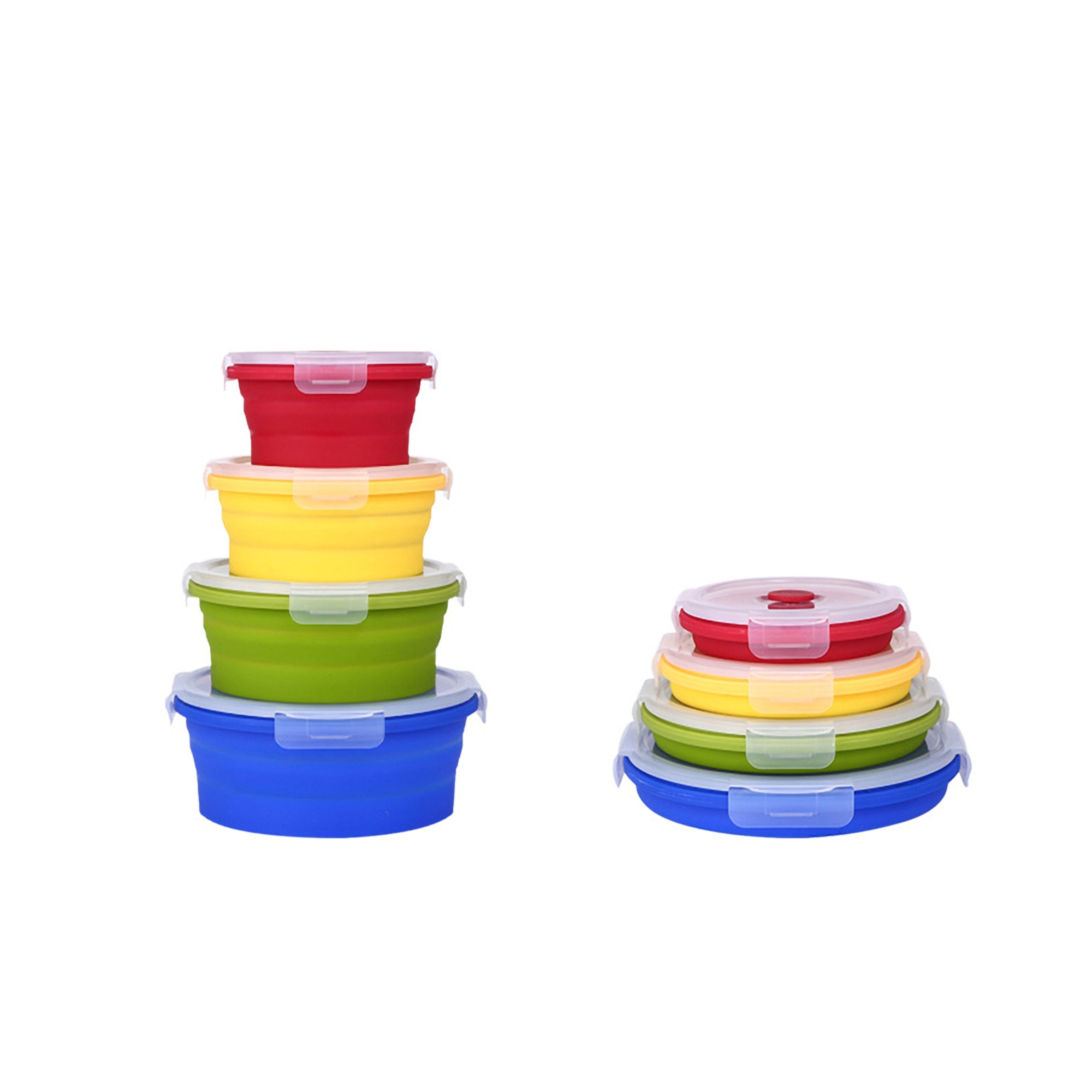 4-Piece Collapsible Silicone Food Storage Containers 4