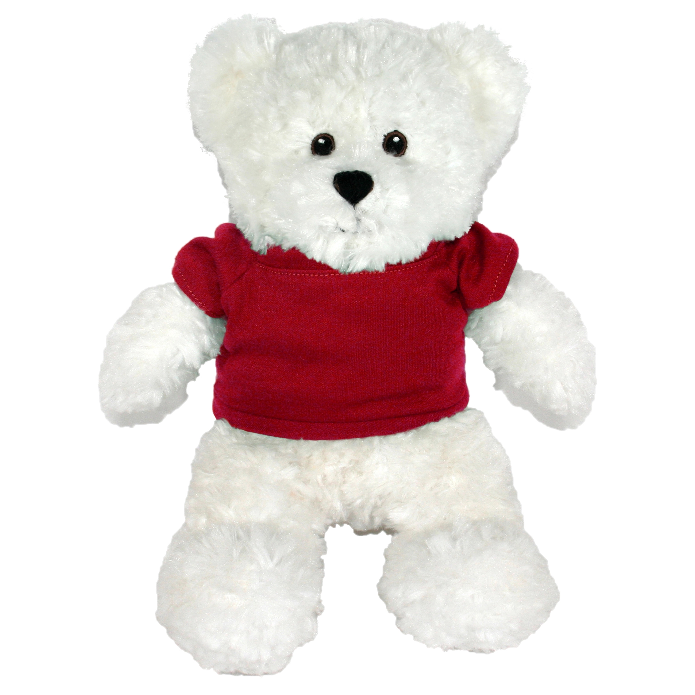 12" White Bear with Embroidered Eyes 22