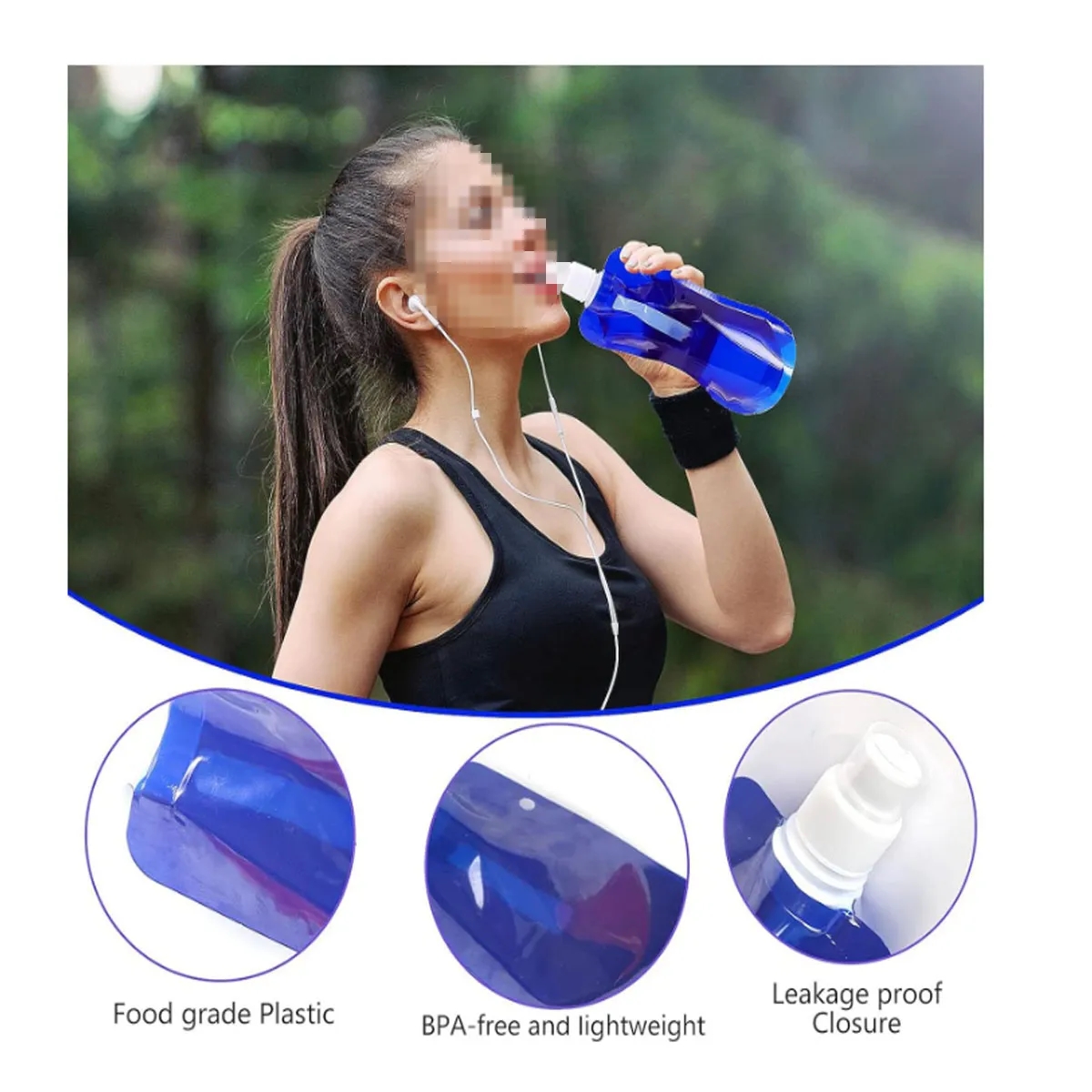 17 Oz Reusable Collapsible Water Bottles All Over Printing 4