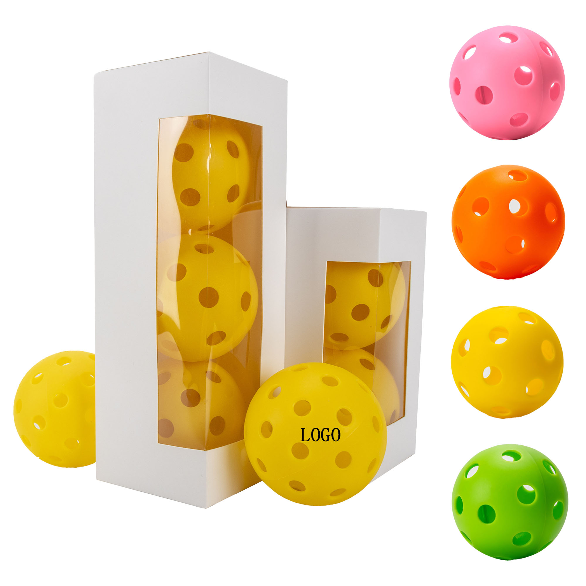 3" Durable TPE 26-Hole Custom Pickleball Balls 2