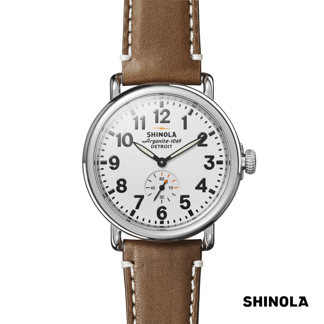 Shinola® Runwell Watch - White/Tan 23