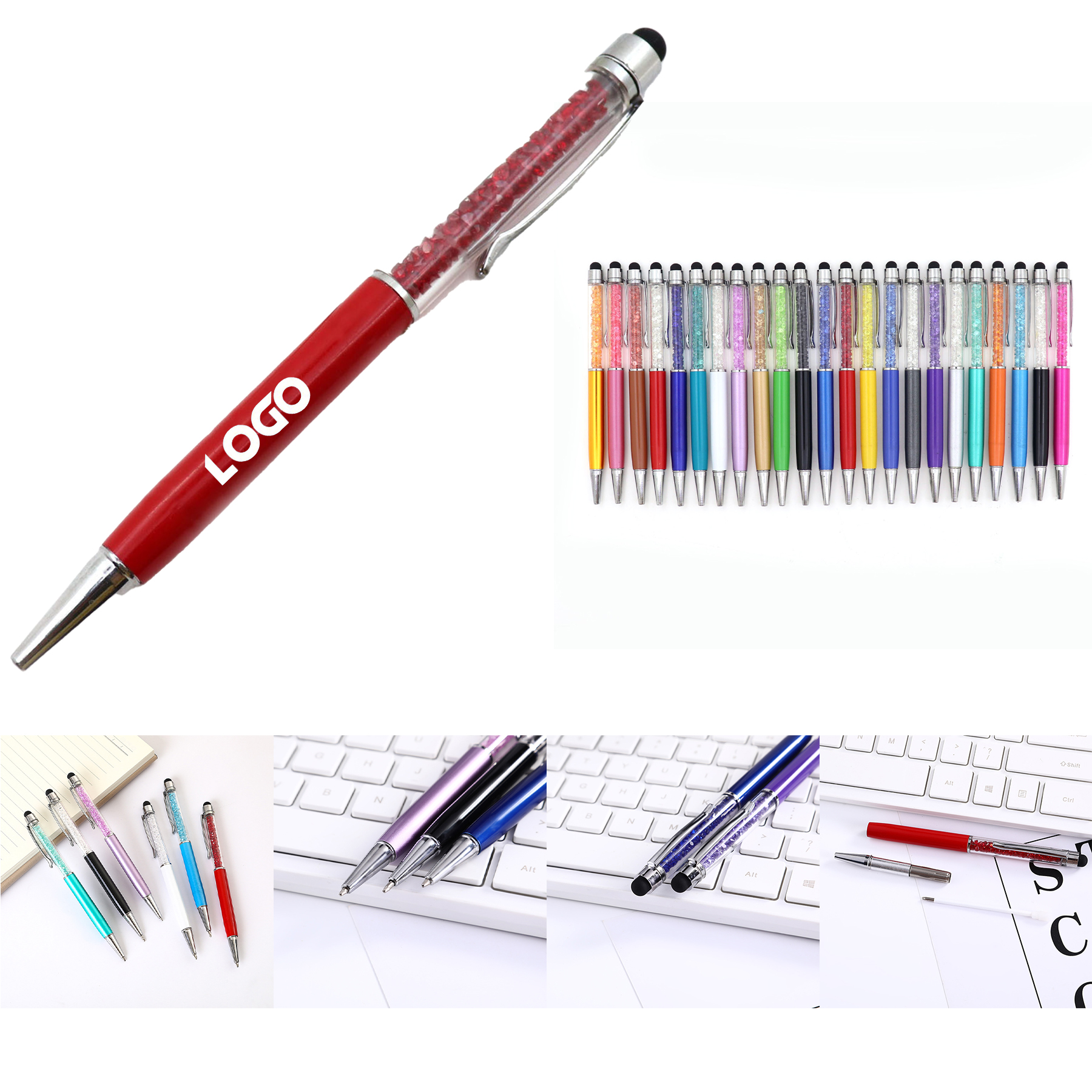 Crystal, Stylus Bling Ballpoint Pens
