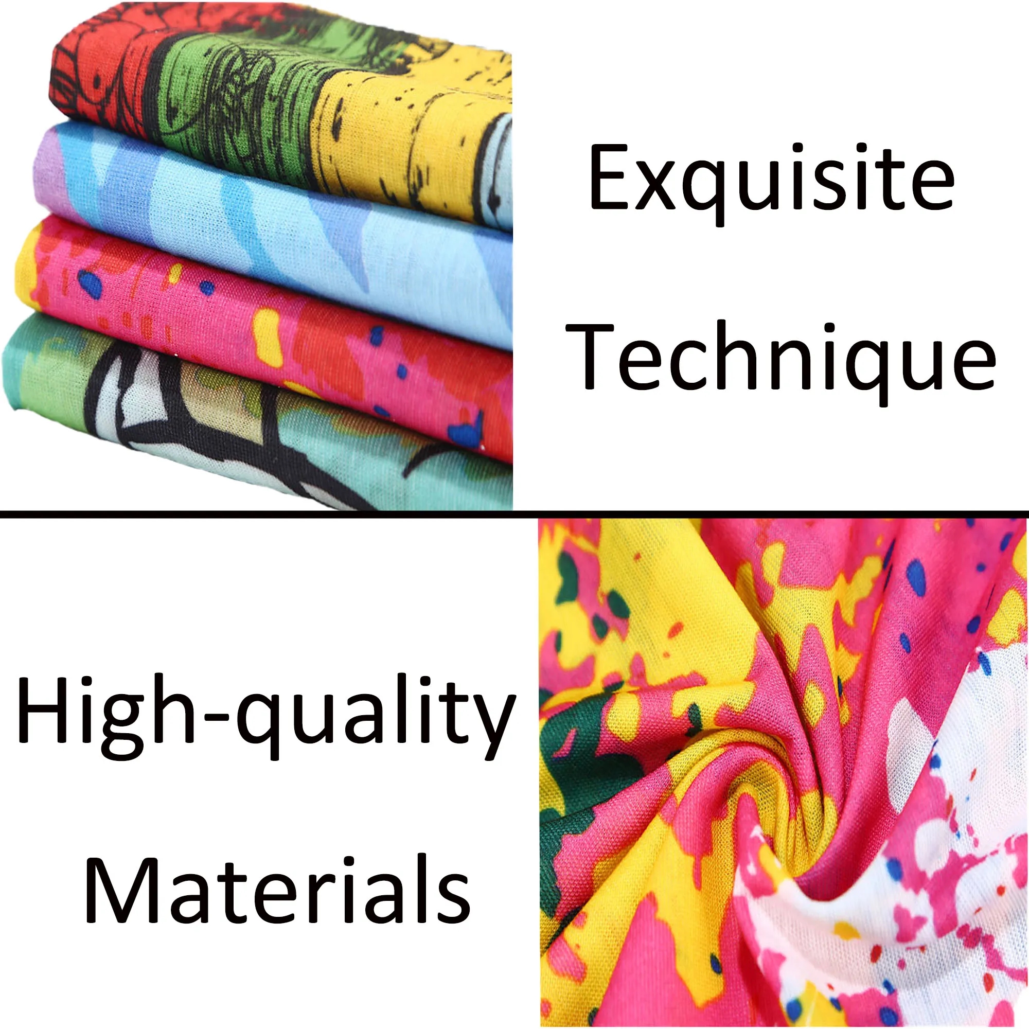 Full Color Polyester Bandana Headscarf Mask 2