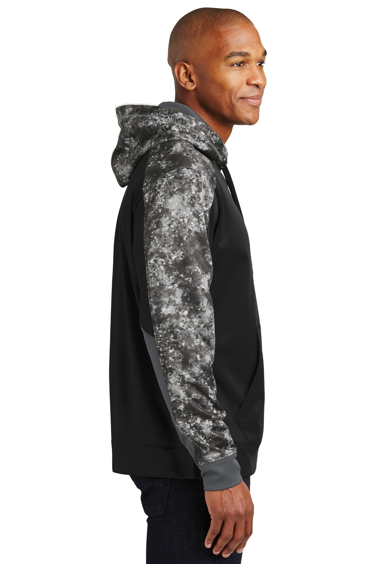 Sport-Wick Mineral Freeze Fleece Colorblock Hooded Pullover