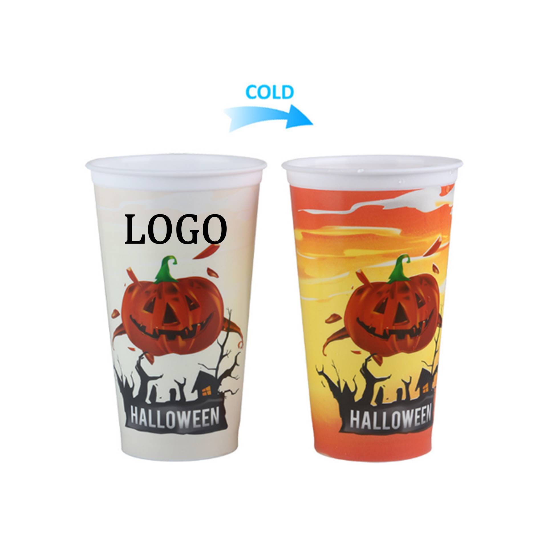 17oz. Plastic Cold Color Changing Cup With Lid 2