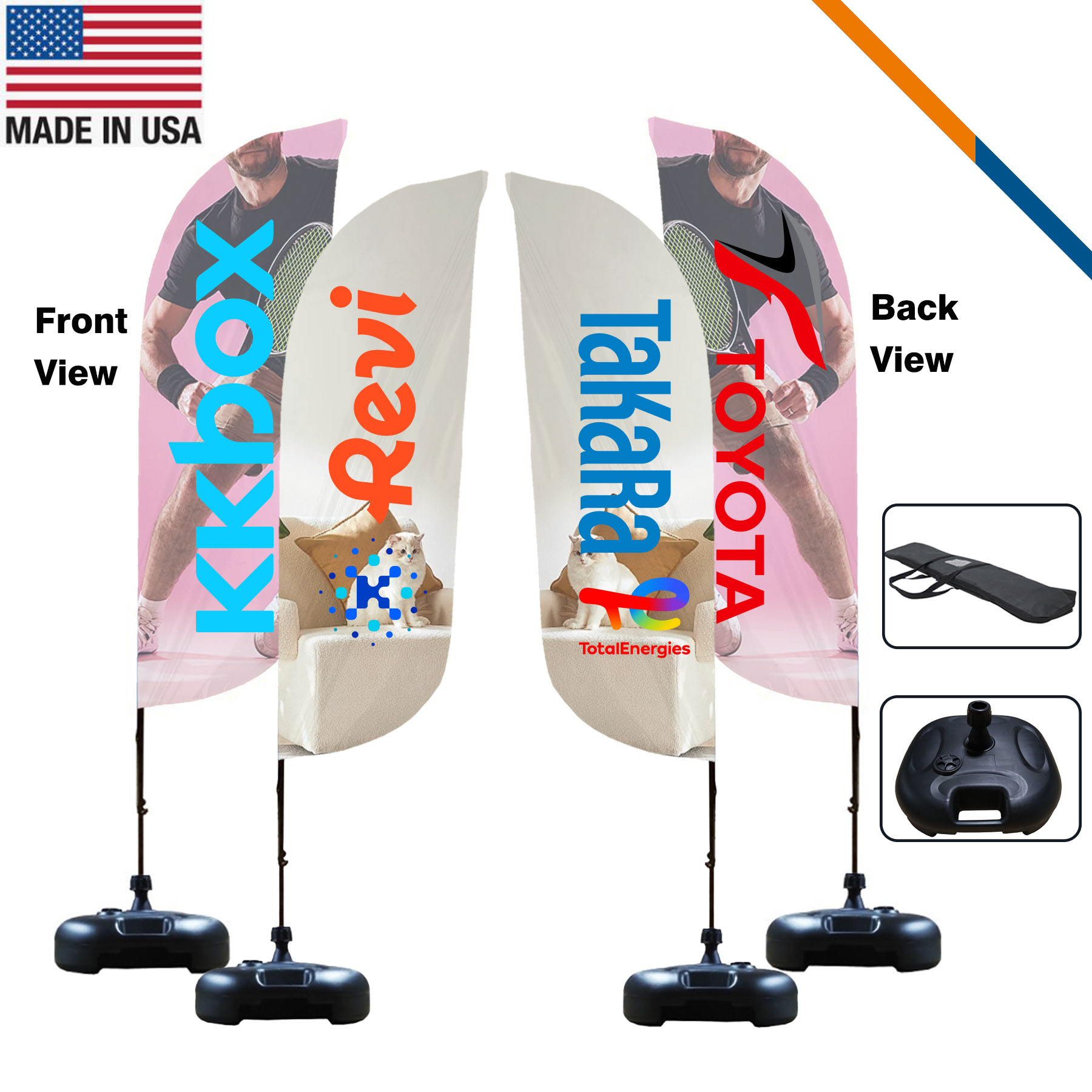 9' Eloni Double-Sided Feather Flag 3