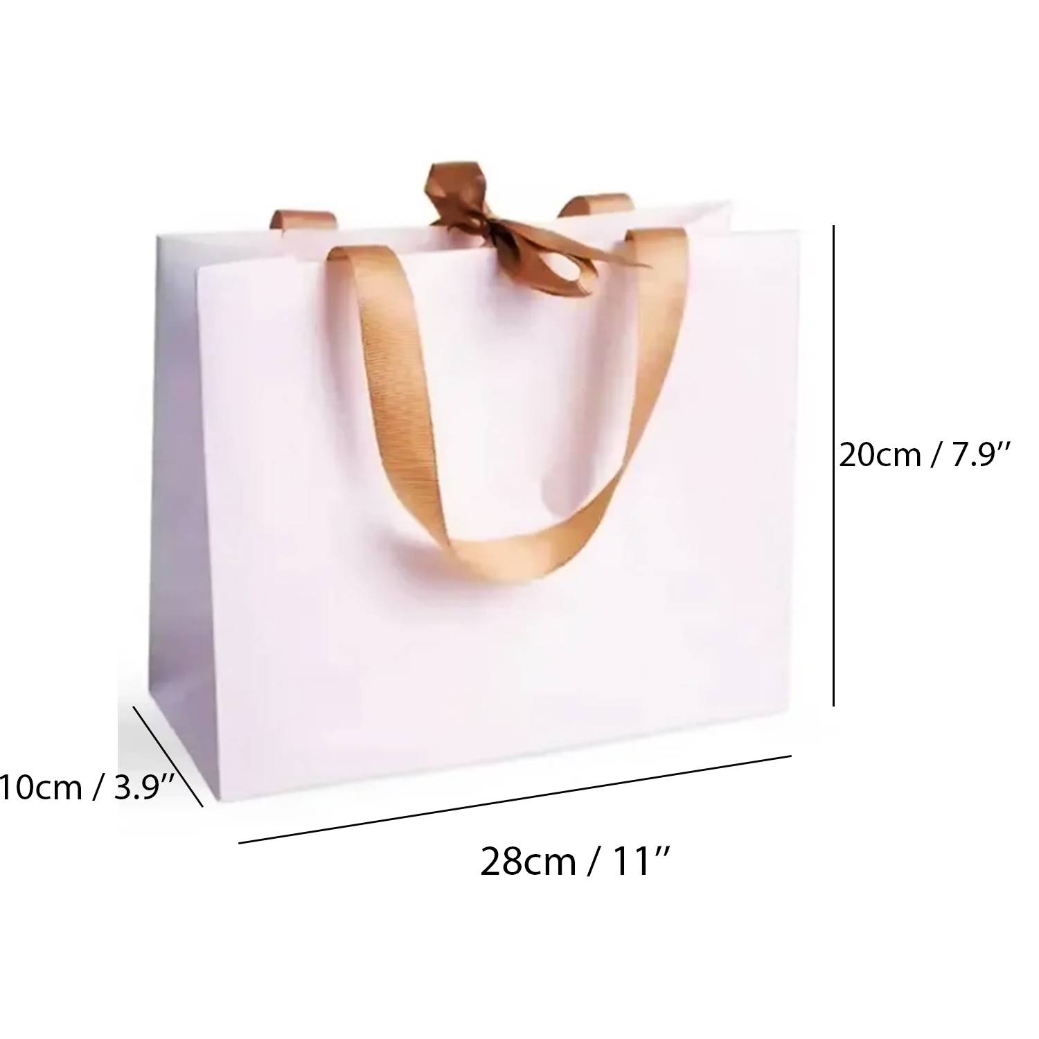 Gift Paper Shopping Bag W/ Bow Ribbon 1