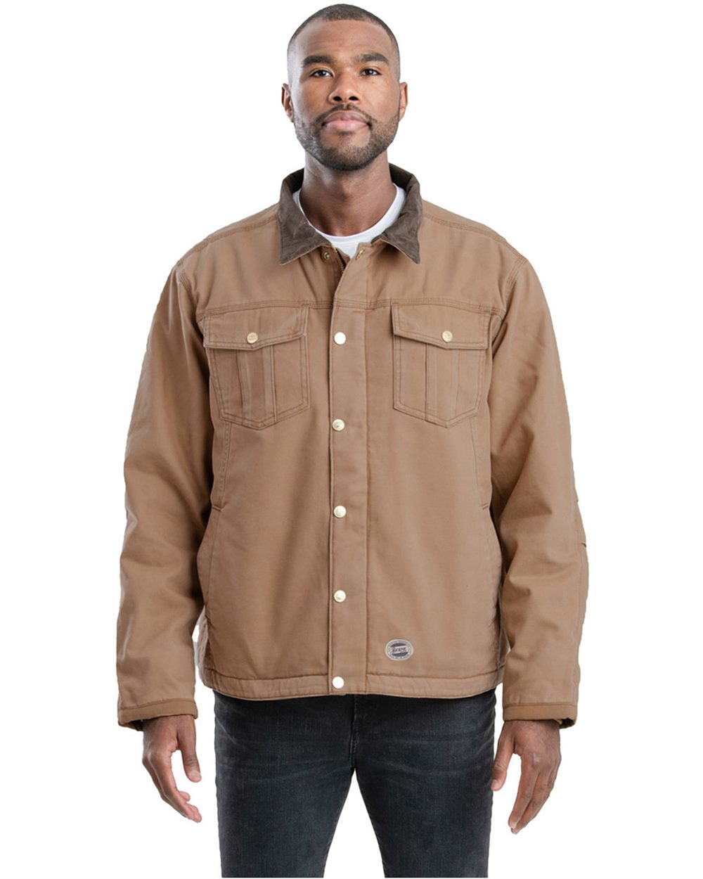 Men's Tall Vintage Washed Sherpa-Lined Work Jacket - J58T 3