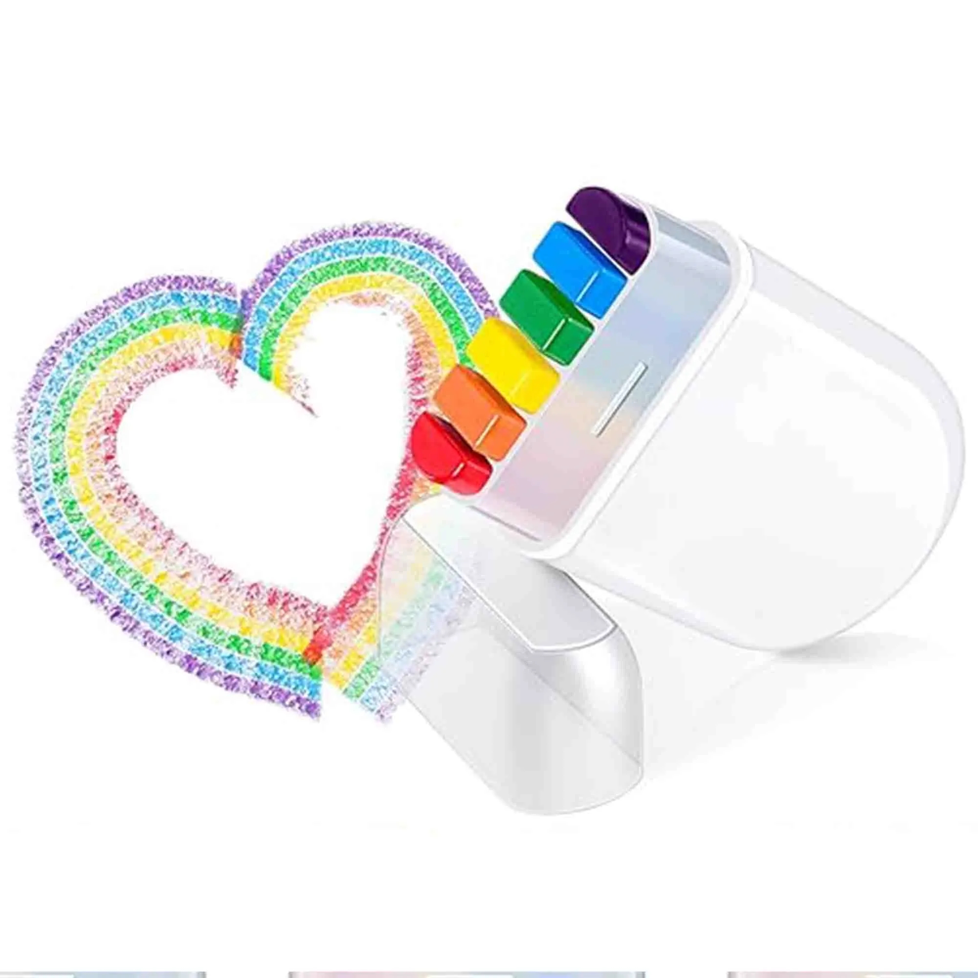 Vibrant Rainbow Fan Brush for Face and Body Painting