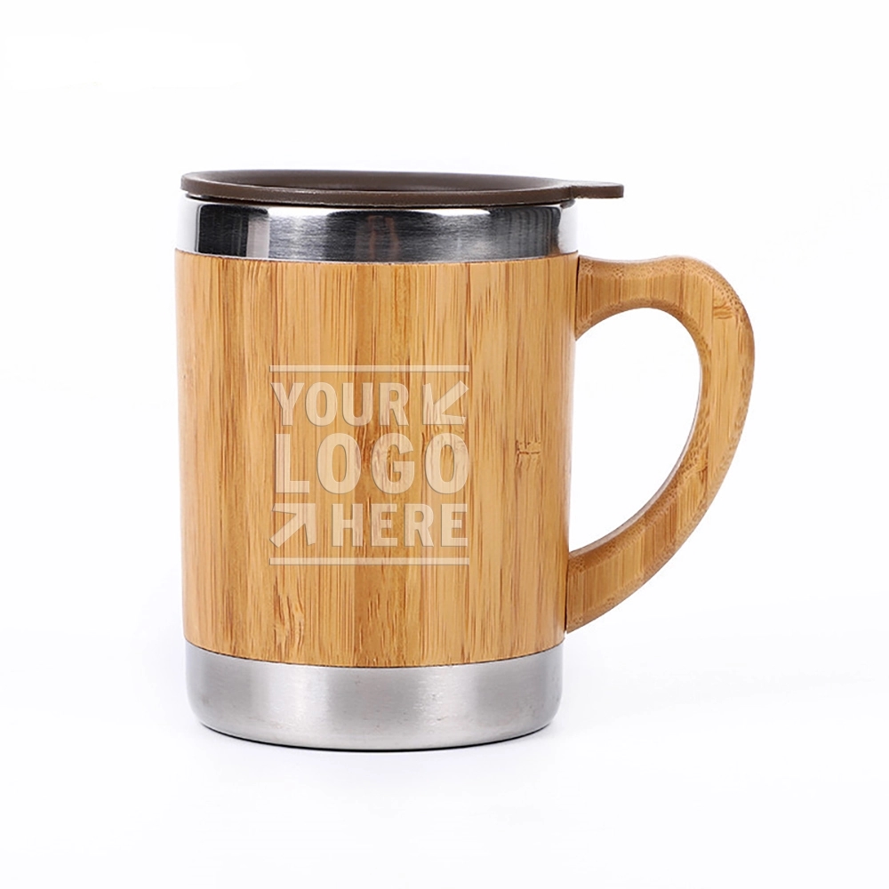 12Oz Stainless Steel With Wood Vacuum Insulated Mug 3