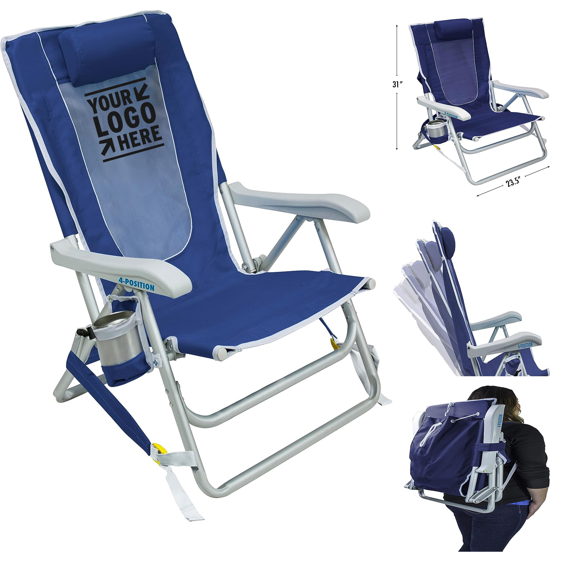 Outdoor Portable Waterside Backpack Beach Chair