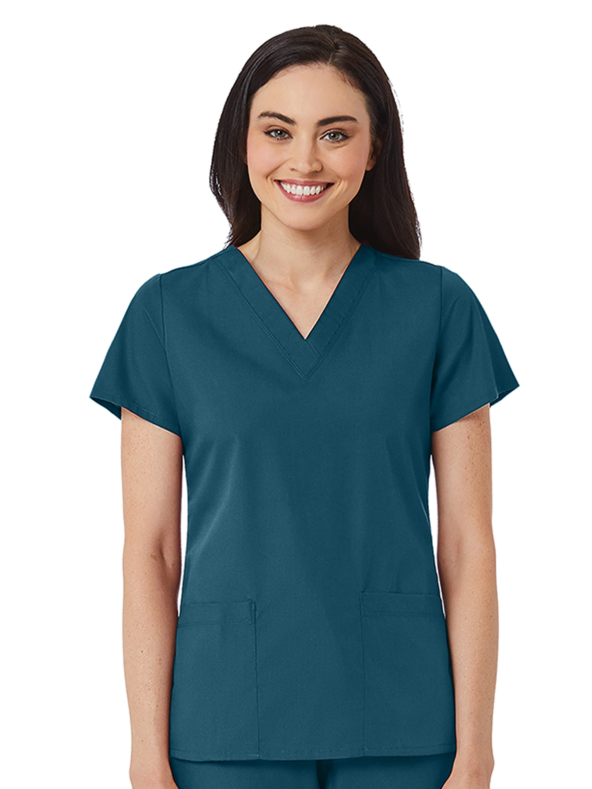 Maevn - Red Panda - Women's V-Neck Two Pocket Top 1