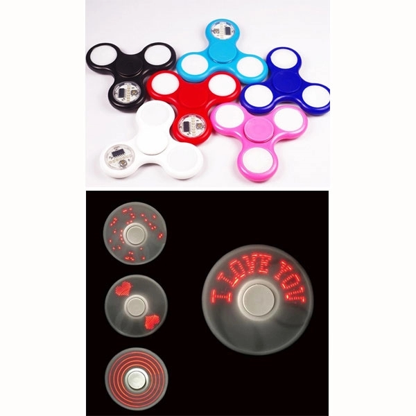 Pre-programmed LED Custom Message Light Up Fidget Spinner 4