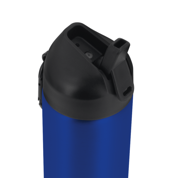 EasyFlow Recycled Aluminum Bottle w Straw Lid, custom water bottle with logo imprint 105