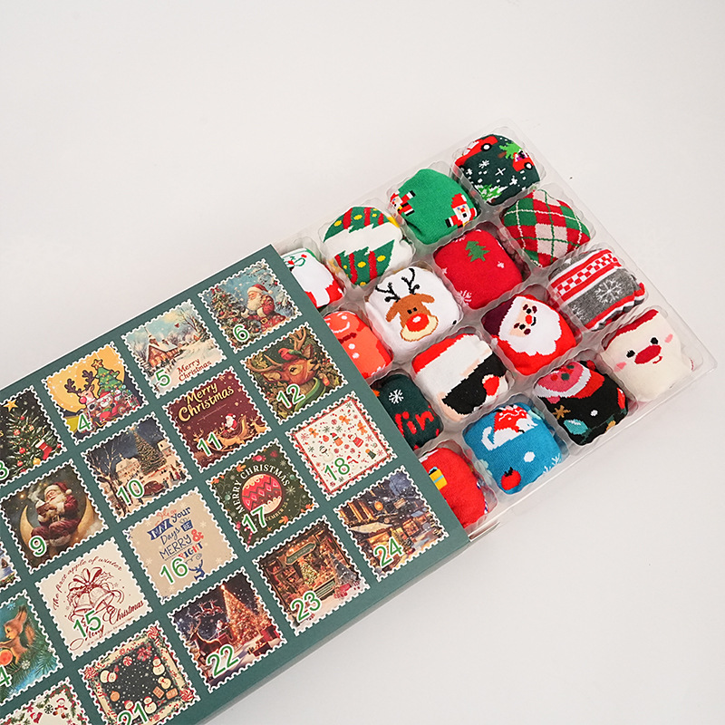 Custom Fun Christmas Socks Set Gift Box 4