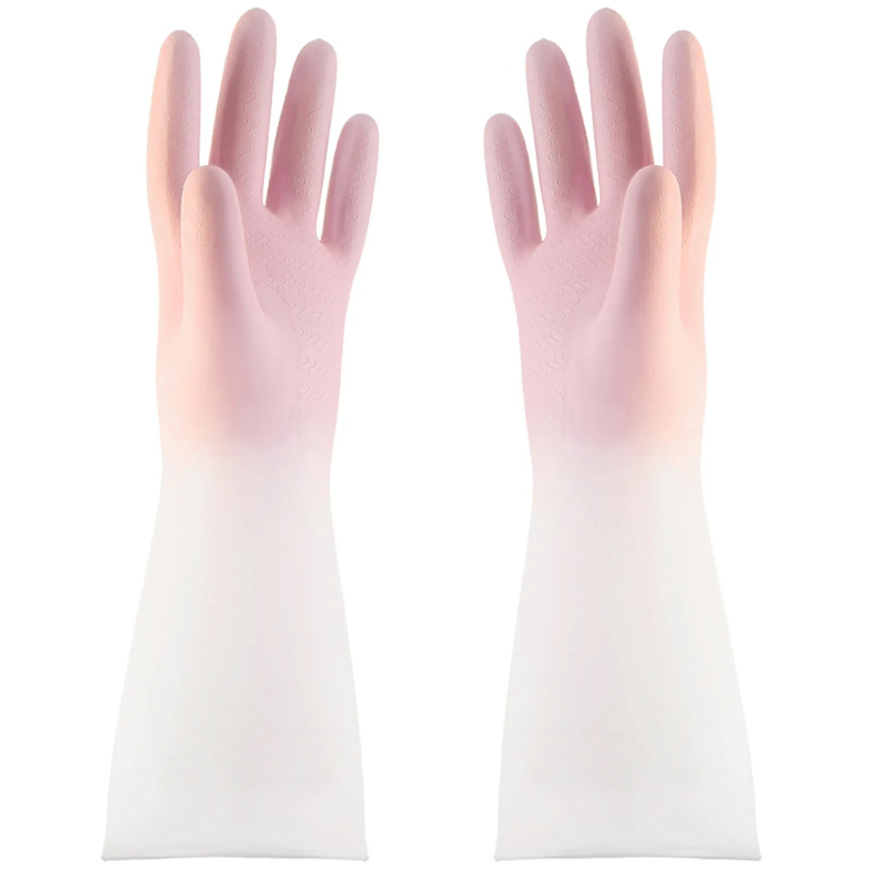 Pvc Latex Waterproof Thin Rubber Dishwashing Gloves 1