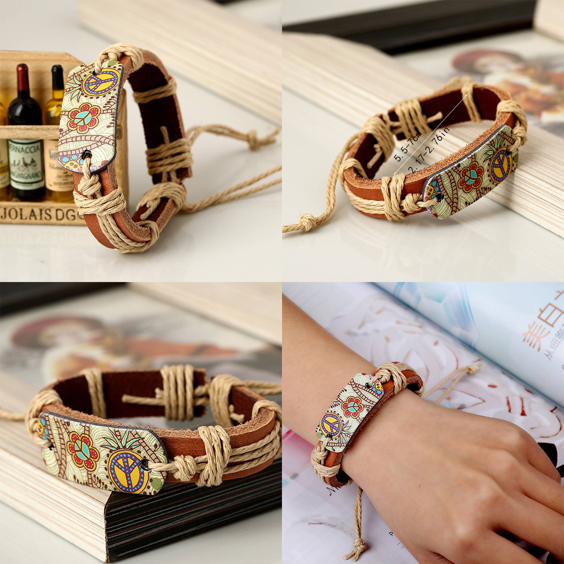 Jute Vintage-inspired woven bracelets 7
