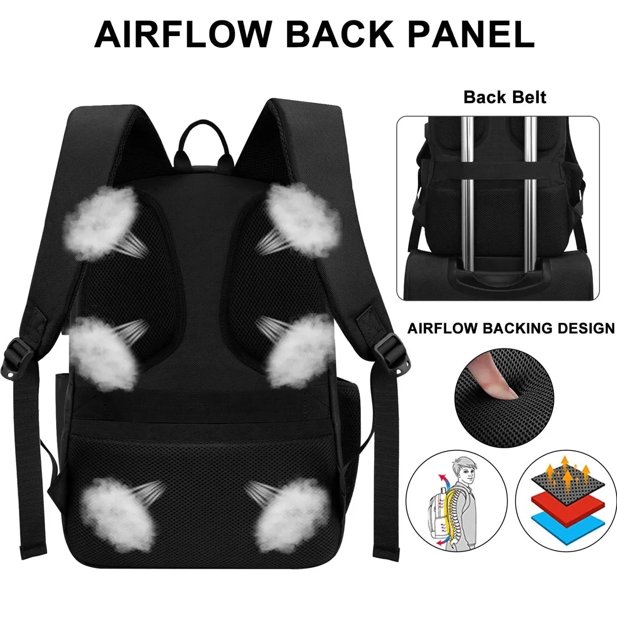 15.6" Laptop Anti-Theft Business Travel Waterproof Backpack 3