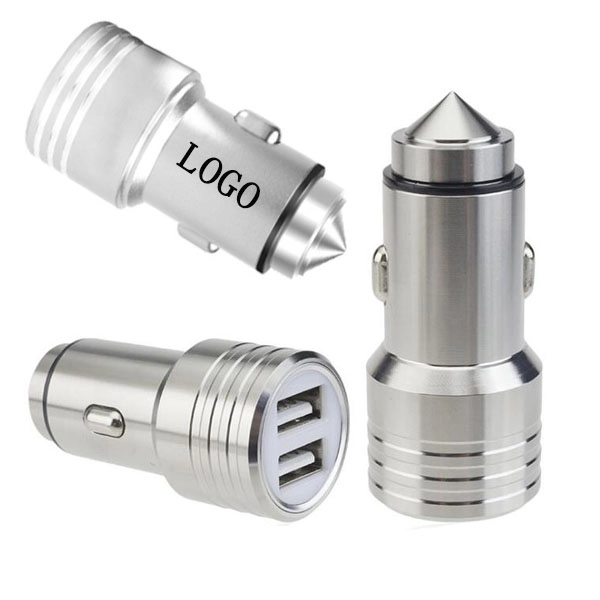 Safety Hammer Dual USB Car Charger 5